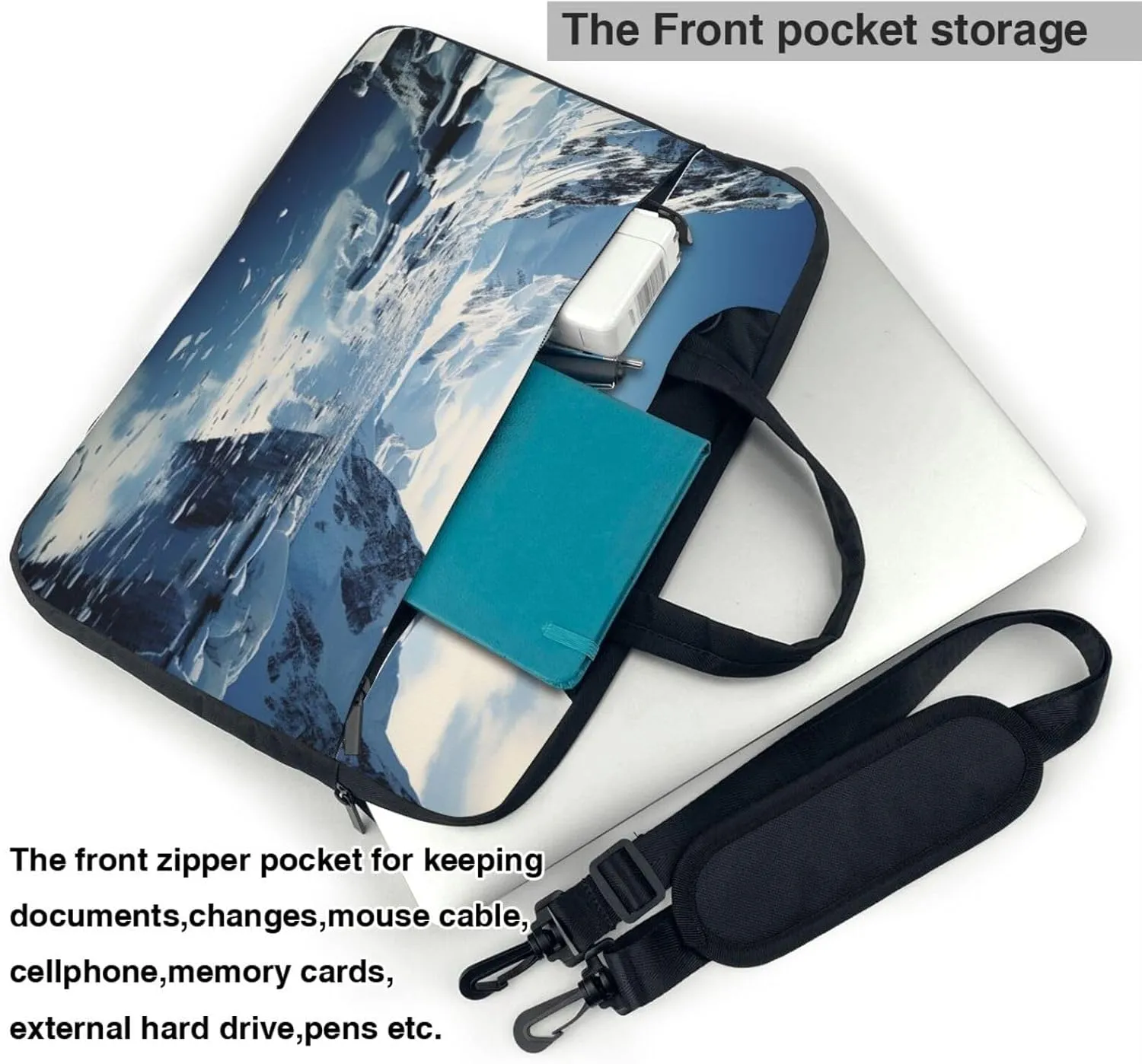Laptop Tote Bag Men Women Antarctic Peninsula Shoulder Laptop Sleeve Briefcase Messenger Computer Bag