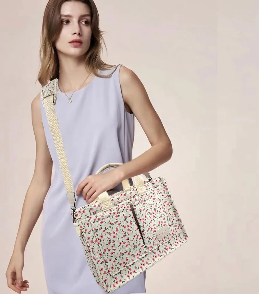 Large Canvas Tote Bag for Women Work Tote Bags with Pockets Laptop Crossbody Purses Everyday Bag Handbags for Travel
