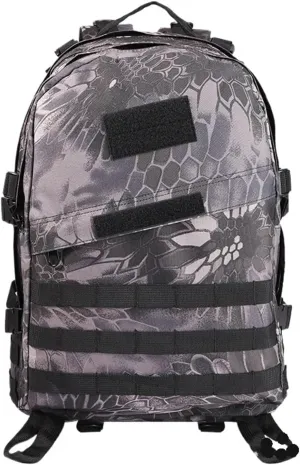 Large Capacity Camping Backpack Men's Outdoor Travel Bag Multifunctional Hiking Sports Shoulder Bags Male(Black Python)