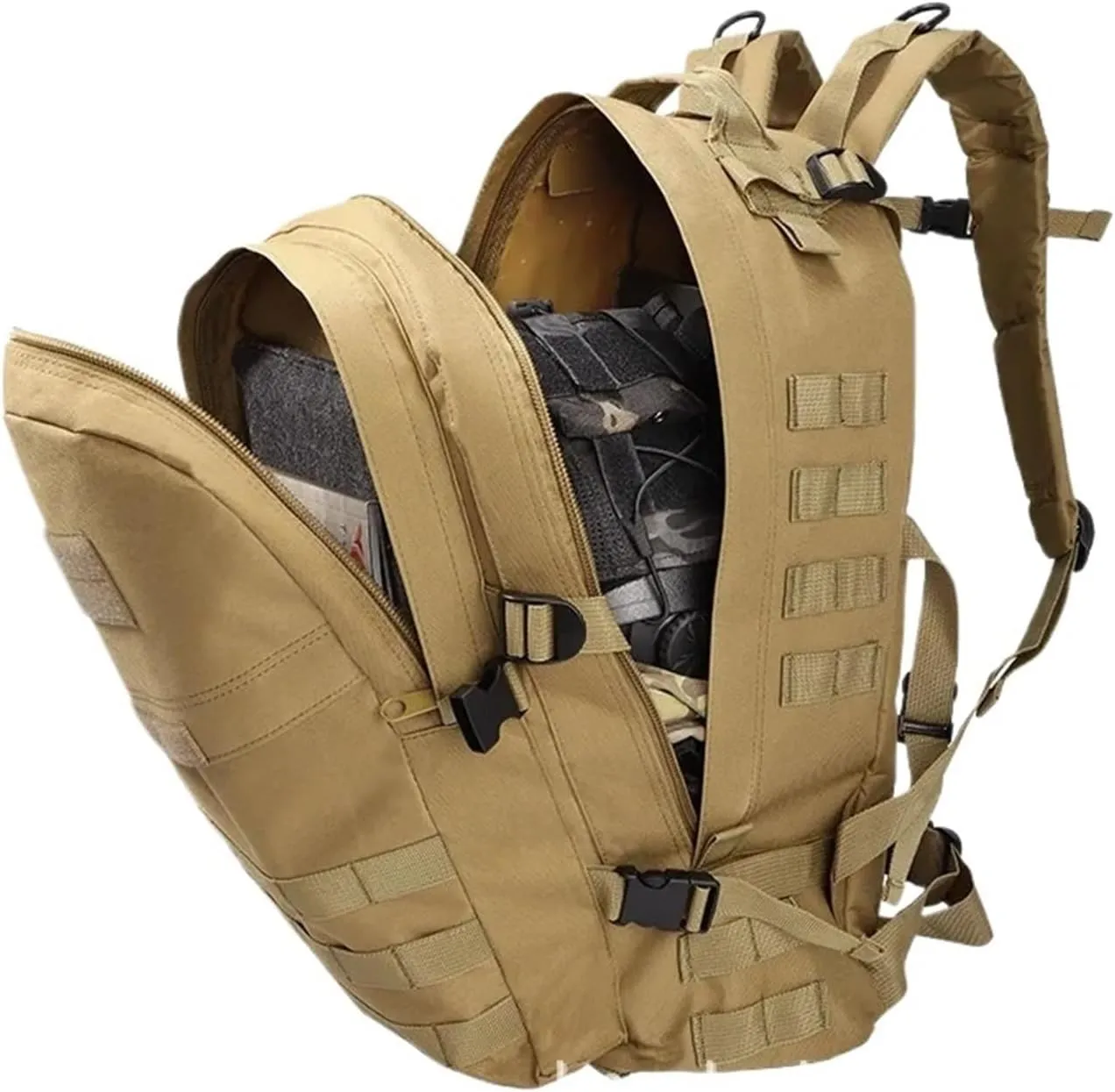 Large Capacity Camping Backpack Men's Outdoor Travel Bag Multifunctional Hiking Sports Shoulder Bags Male(Green)