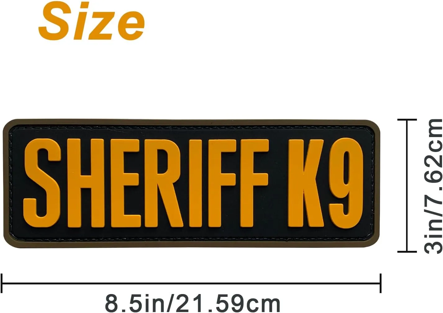 Large PVC Sheriff K9 Patch for Sheriff Department Uniforms Service Dog Harness Working K9 Dog Collar