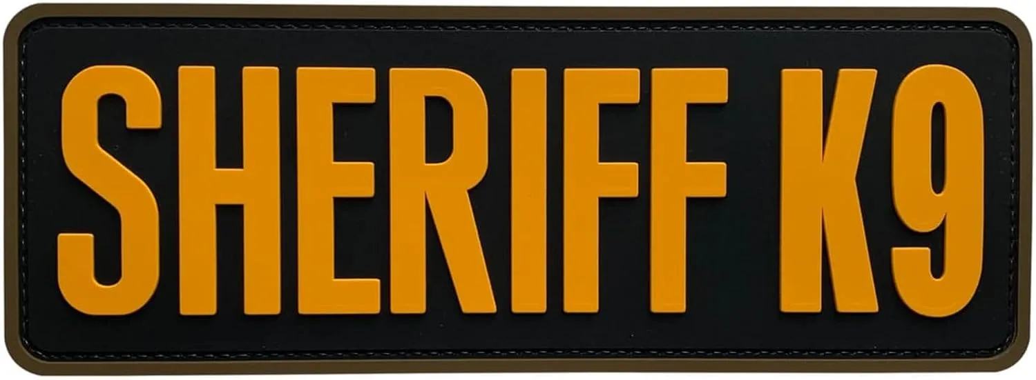 Large PVC Sheriff K9 Patch for Sheriff Department Uniforms Service Dog Harness Working K9 Dog Collar