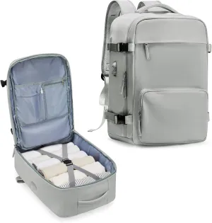 Large Travel Backpack for Women Men, Waterproof Carry on Backpack for Flight Approved, Mochila de Viaje Personal Item Luggage Backpacks with Shoce Compartment, Bulto de Viaje Tiktok Backpacks