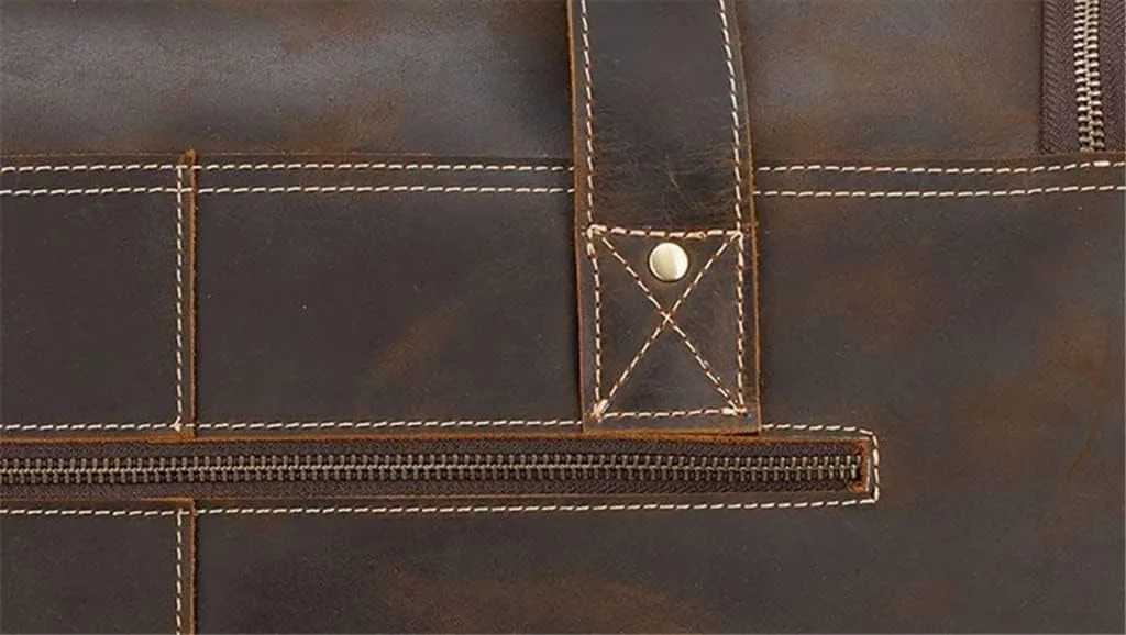Large Travel Bag Leather Vintage Luggage Bags Men Male Duffle Bags Travelling Bag Weekender Bags For Man
