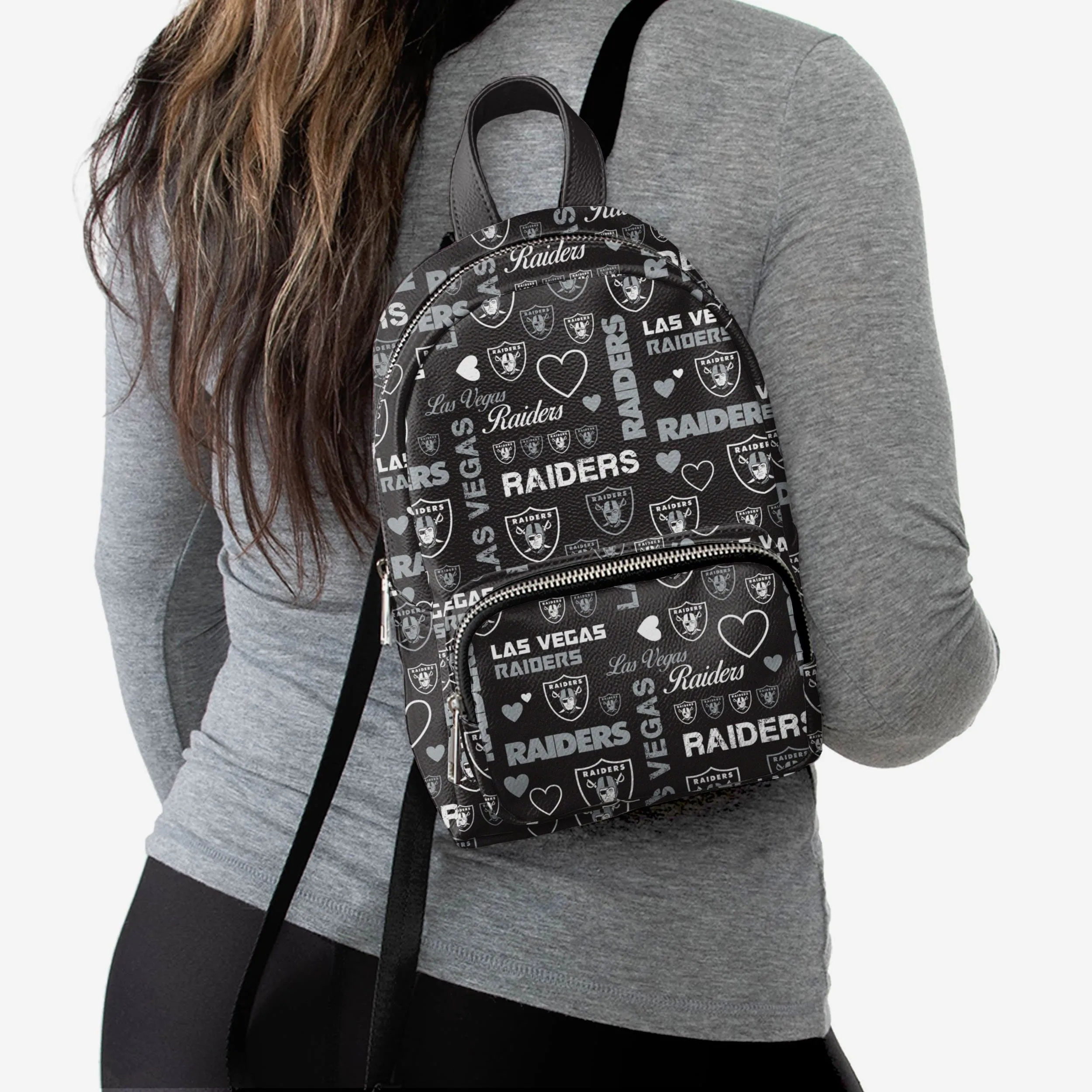 Las Vegas Raiders Logo Love Mini Backpack