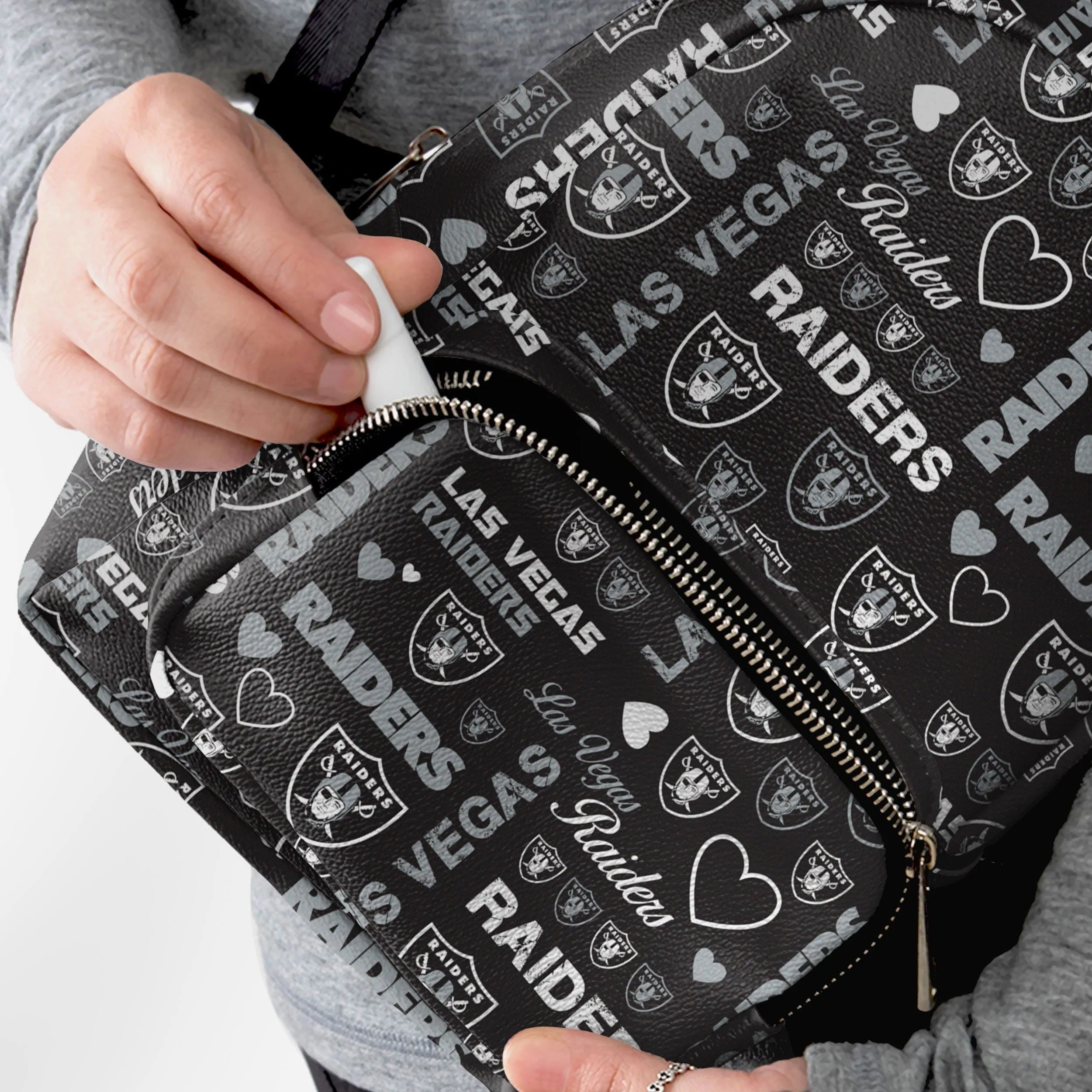 Las Vegas Raiders Logo Love Mini Backpack