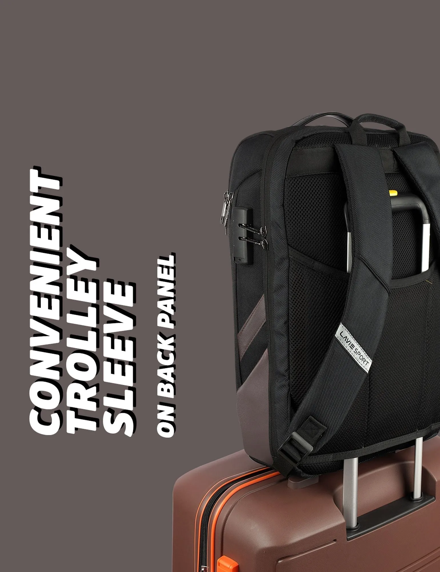 Lavie Sport Emperor 24L Anti-theft Laptop Backpack For Boys & Girls in Black and Red Colour