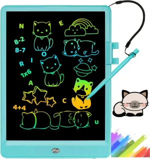 LCD Writing Tablet, Doodle Board Toys Gifts for 3-8 Year Old Girls Boys, 10 Inch Colorful Electronic Board Drawing Pad for Kids, Gifts for Toddler Educational Learning Travel Birthday,Blue