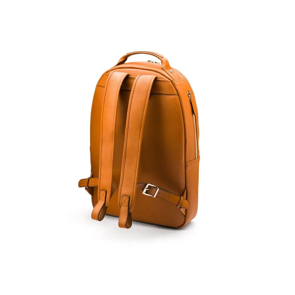 Leather 15" Laptop Backpack, Cambridge - Tan