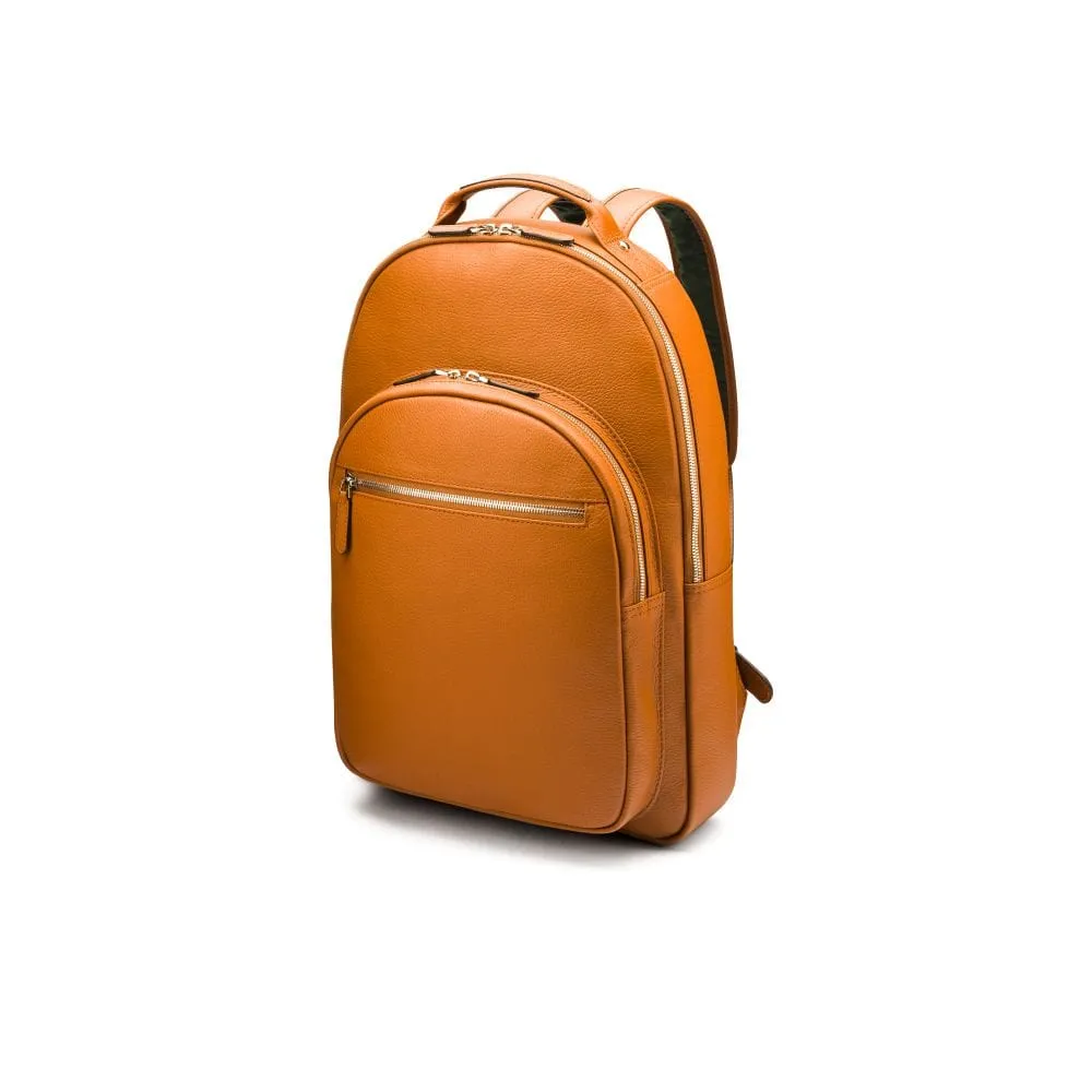 Leather 15" Laptop Backpack, Cambridge - Tan
