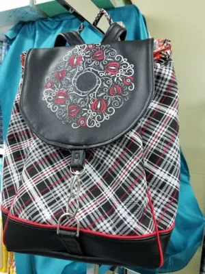 Leather and Cloth with Embroidered Flap