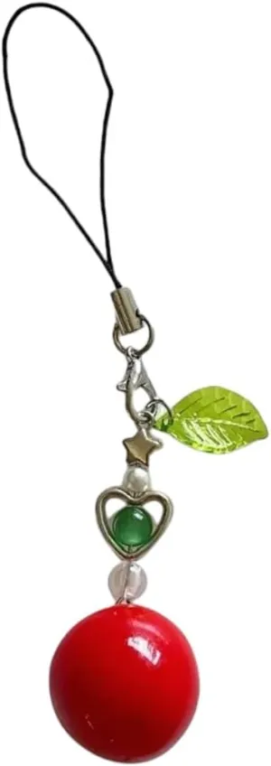 Leather Cherry Charm Accessory Cherry Pendant Keyring Adornment Fashionable Pendant For Bags Keys Wallet Backpacks