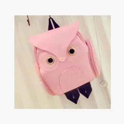 Leather Owl Backpack Cute Cartoon