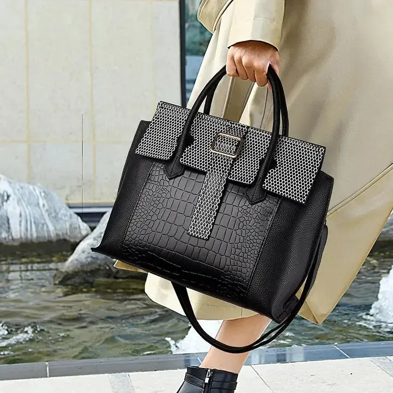 Leather Women Tote Bag Luxury Handbags crocodile pattern bag Designer Brand Shoulder Messenger Bag
