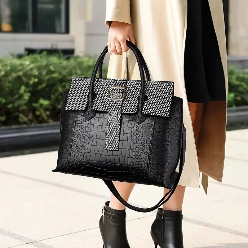 Leather Women Tote Bag Luxury Handbags crocodile pattern bag Designer Brand Shoulder Messenger Bag