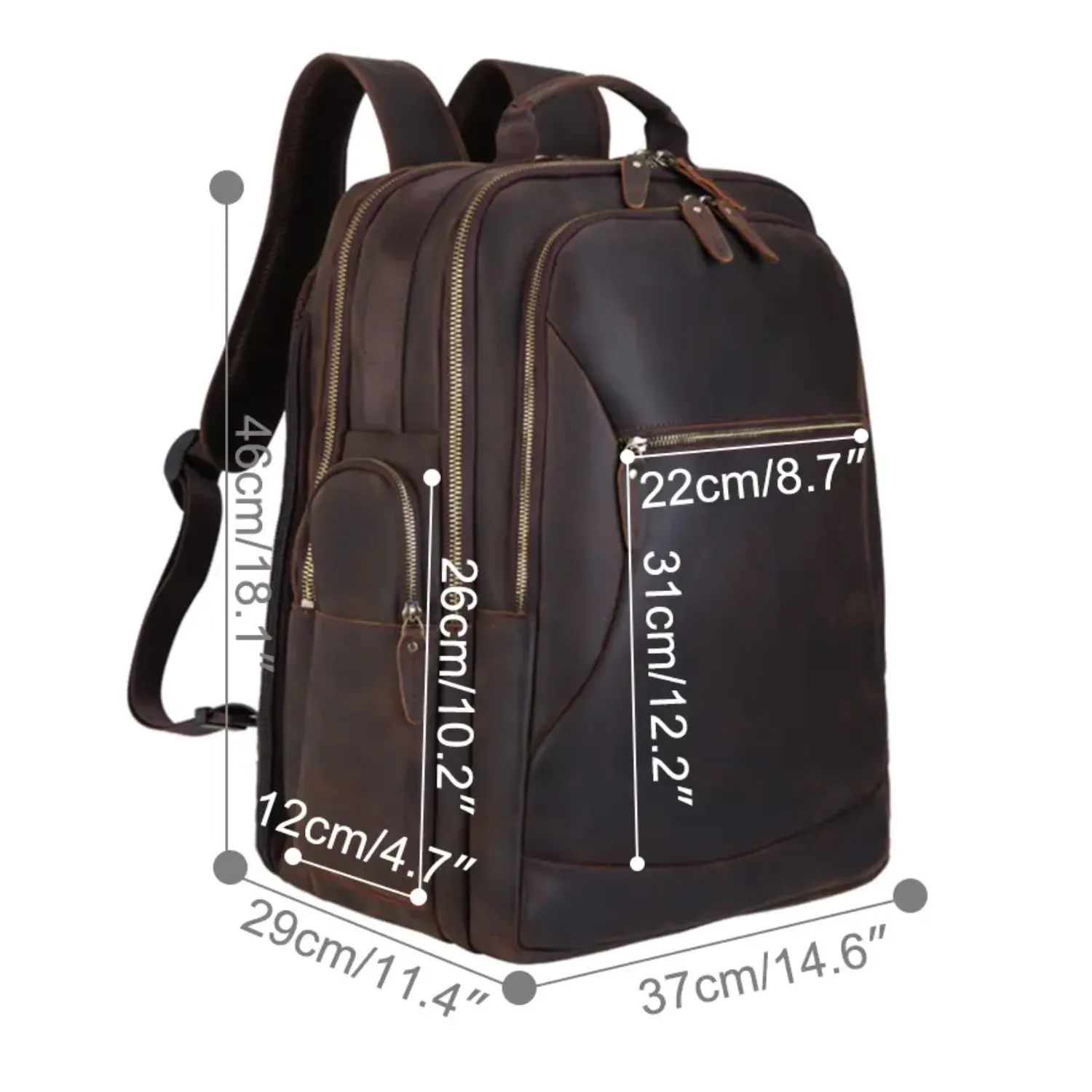 Lederrucksack Fassungsvermögen mit Provo™ großem Worth the price Cost-effective -