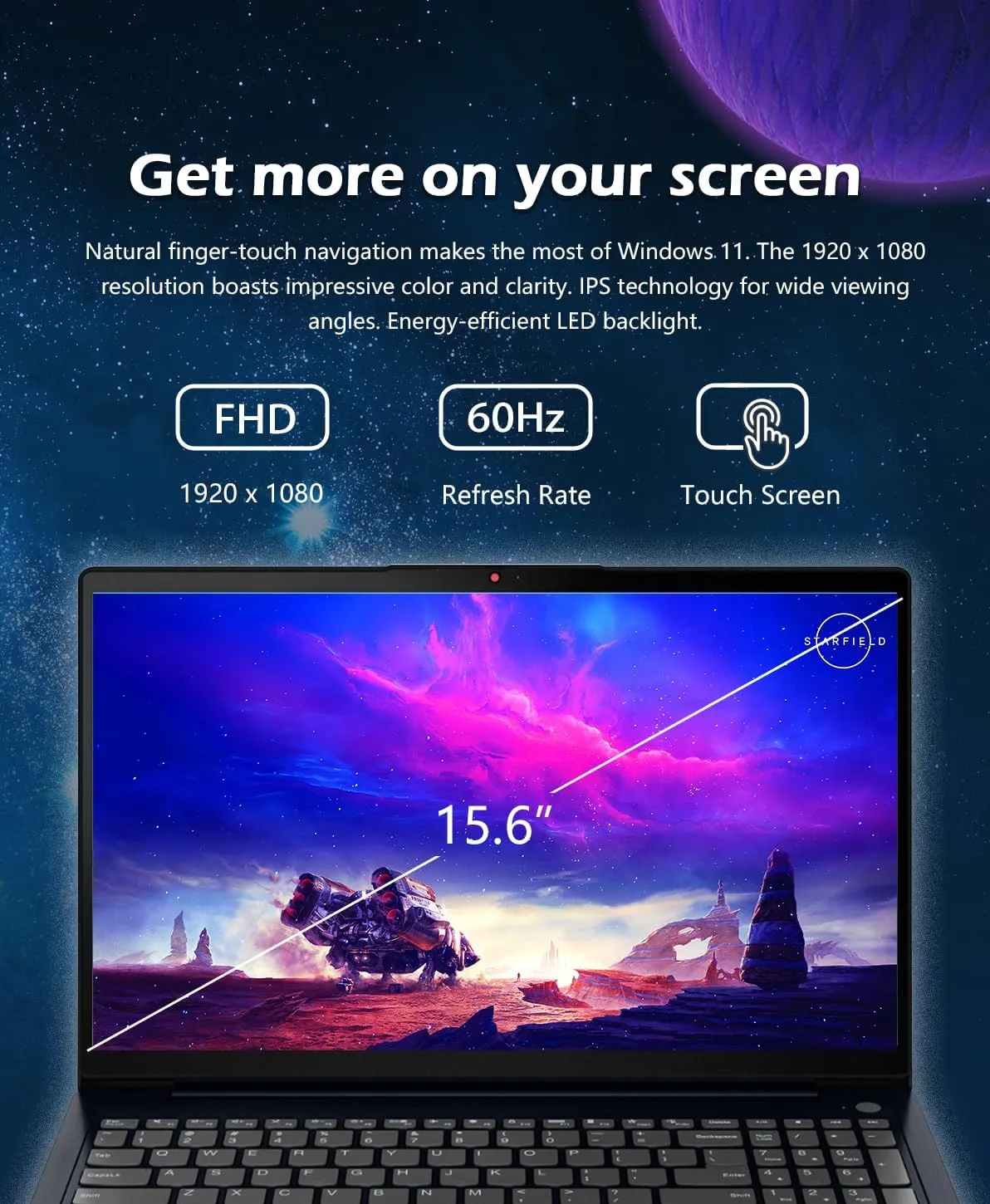 Lenovo Ideapad 3i 15.6" FHD Touchscreen Business & Home Laptop, Intel Core i5-1155G7 Processor, 24GB DDR4 RAM, 1TB SSD, Webcam, Wi-Fi, HDMI, Bluetooth, Windows 11, Abyss Blue, W/GaLiMu