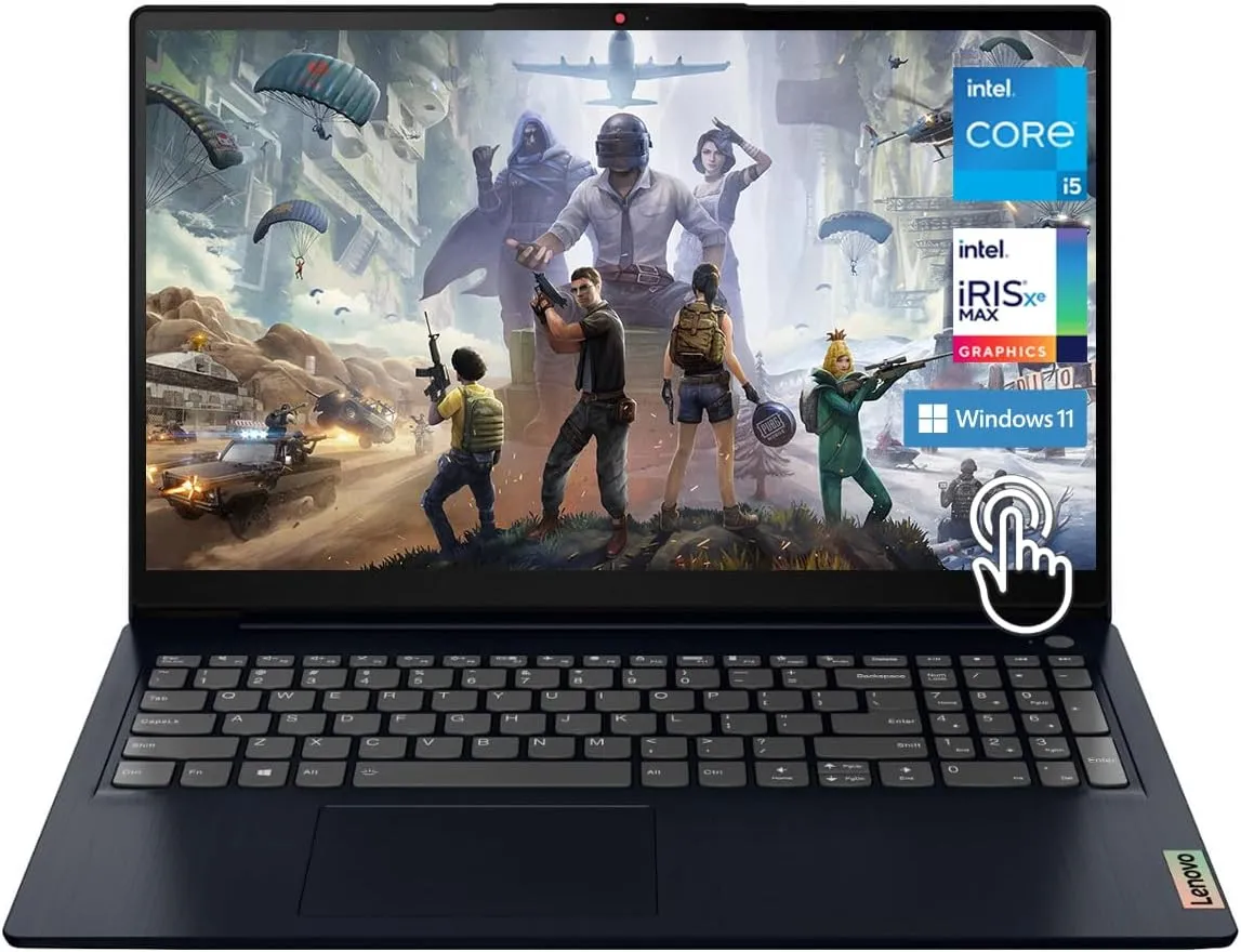Lenovo Ideapad 3i 15.6" FHD Touchscreen Business & Home Laptop, Intel Core i5-1155G7 Processor, 24GB DDR4 RAM, 1TB SSD, Webcam, Wi-Fi, HDMI, Bluetooth, Windows 11, Abyss Blue, W/GaLiMu
