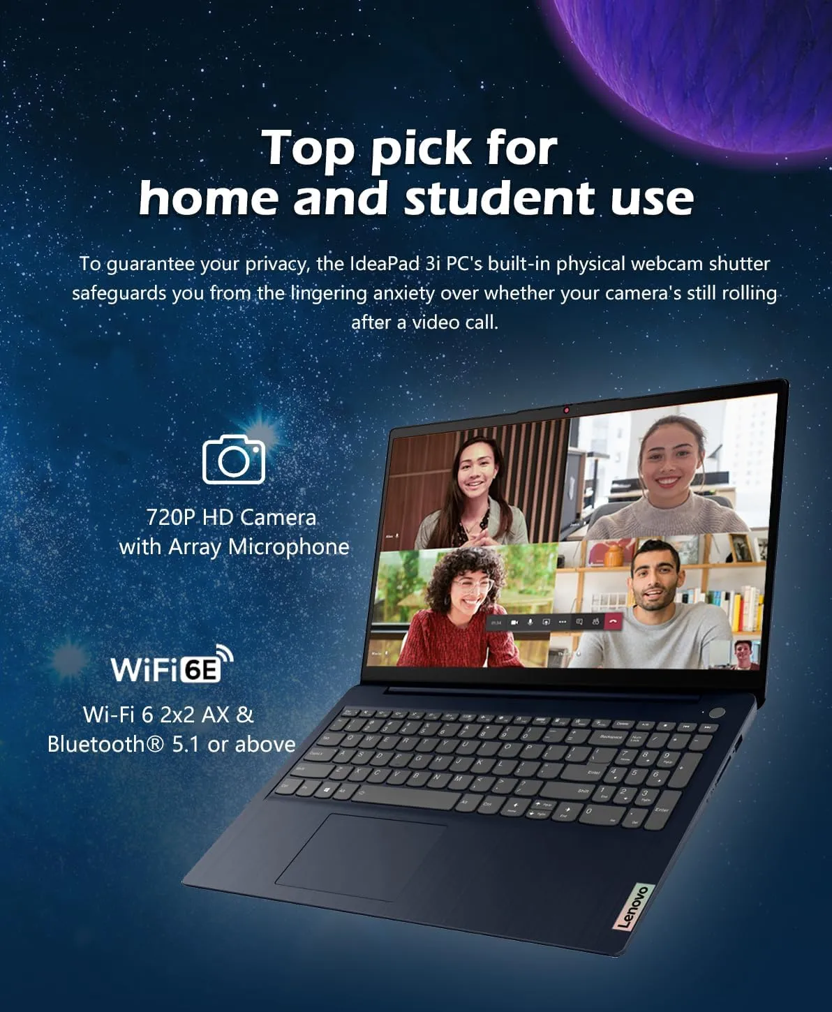 Lenovo Ideapad 3i 15.6" FHD Touchscreen Business & Home Laptop, Intel Core i5-1155G7 Processor, 24GB DDR4 RAM, 1TB SSD, Webcam, Wi-Fi, HDMI, Bluetooth, Windows 11, Abyss Blue, W/GaLiMu