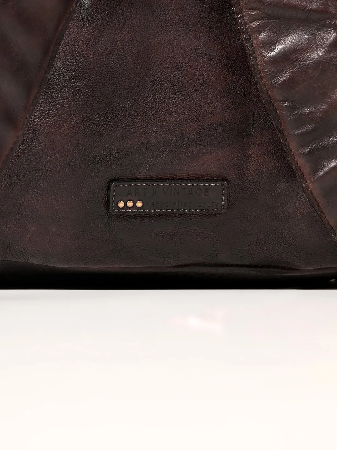 Leo: Real Leather Brown With Wash Effect Backpack by Art N Vintage