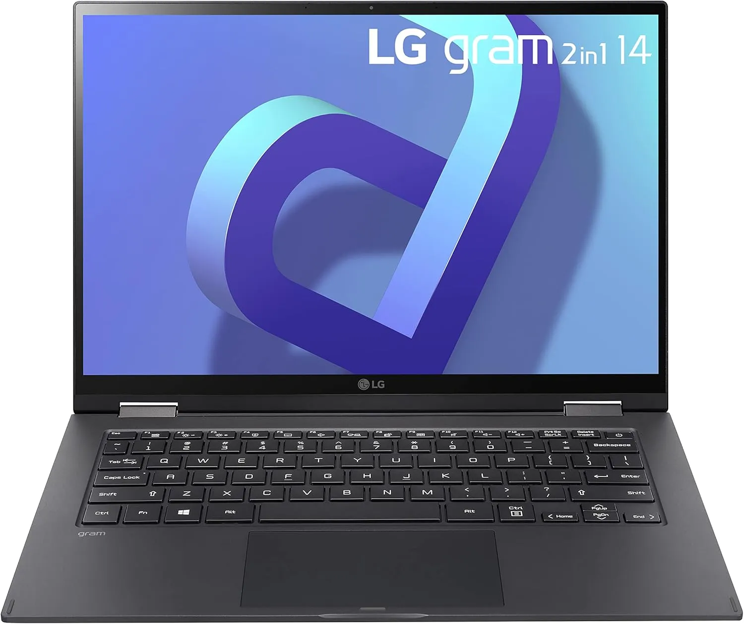 LG gram (2022) 14T90Q 2-in-1 Tablet Laptop, 14" (1920 x 1200) IPS Display, Intel Evo 12th Gen i7 1260P Processor, 16GB LPDDR5, 1TB NVMe SSD, FHD Webcam, WiFi 6E, Thunderbolt 4, Windows 11, Black