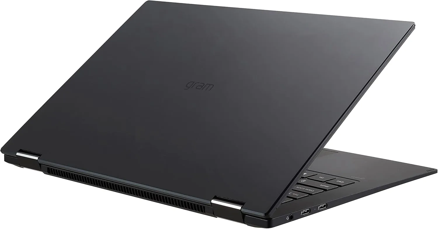LG gram (2022) 14T90Q 2-in-1 Tablet Laptop, 14" (1920 x 1200) IPS Display, Intel Evo 12th Gen i7 1260P Processor, 16GB LPDDR5, 1TB NVMe SSD, FHD Webcam, WiFi 6E, Thunderbolt 4, Windows 11, Black