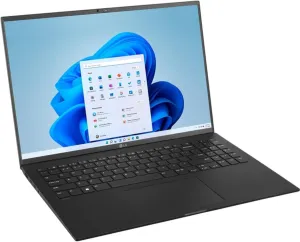 LG gram (2022) Laptop 16Z90Q 16" Display, Intel Evo 12th Gen Core i7, 16GB RAM, 256 GB SSD, Windows 11, Black