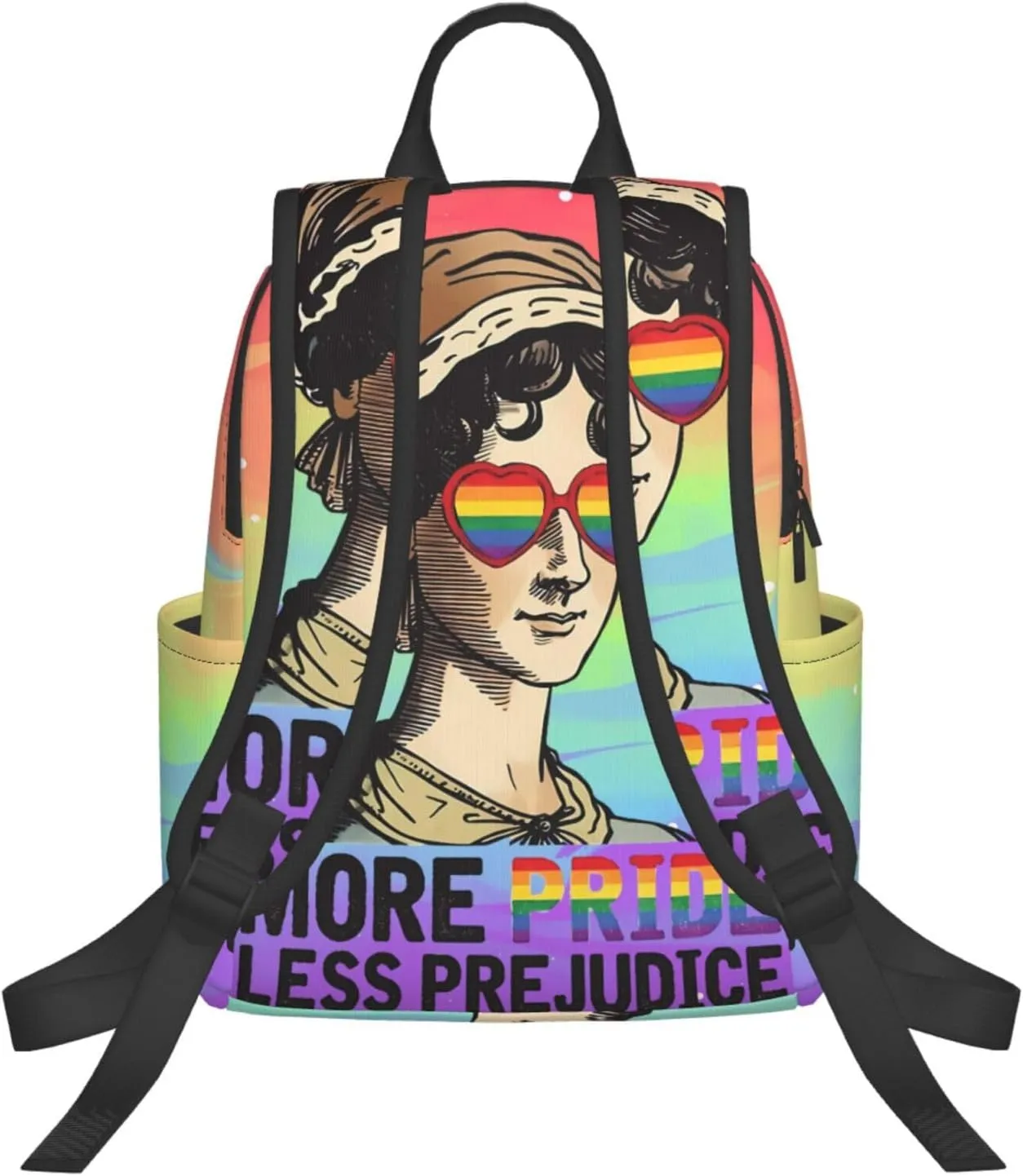 LGBT Rainbow Gay More Pride Less Prejudice Travel Laptop Backpack Casual Backpacks Double Shoulder Daypack Notebook Rucksack Work Bags Sports Bag for Hiking Camping Beach