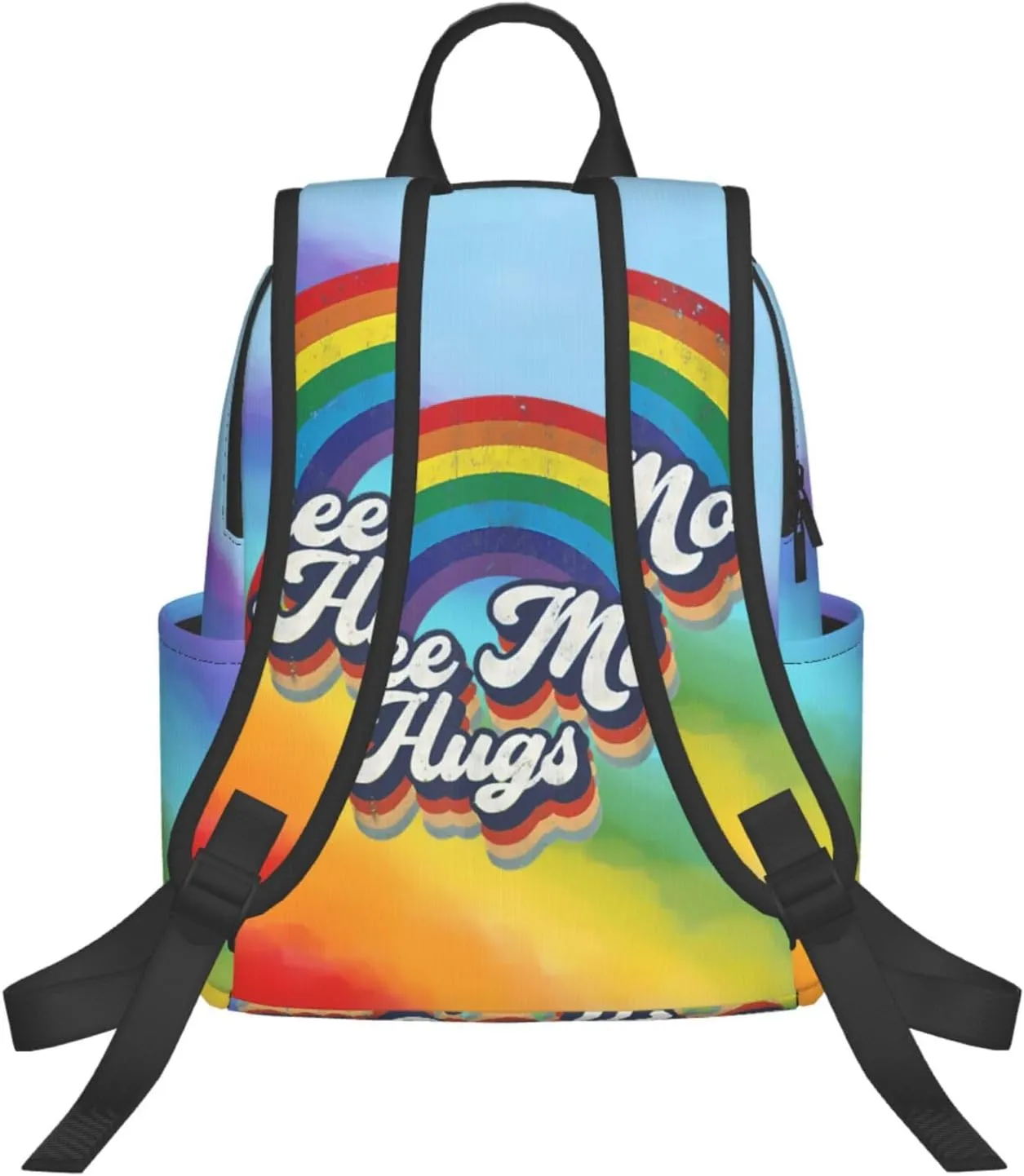 LGBT Rainbow Gay Pride Free Mom Hugs Travel Laptop Backpack Casual Backpacks Double Shoulder Daypack Notebook Rucksack Work Bags Sports Bag for Gym Hiking Camping Beach