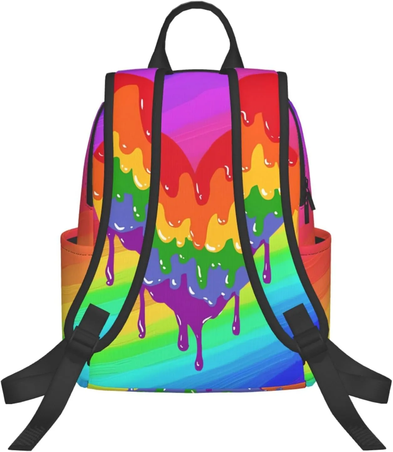 LGBT Rainbow Gay Pride Graffiti Love Heart Travel Laptop Backpack Casual Backpacks Double Shoulder Daypack Notebook Rucksack Work Bags Sports Bag for Gym Hiking Camping Beach