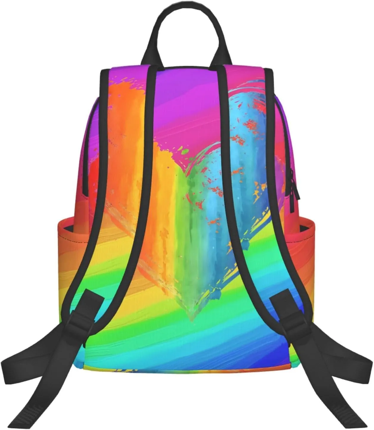 LGBT Rainbow Gay Pride Heart Travel Laptop Backpack Casual Backpacks Double Shoulder Daypack Notebook Rucksack Work Bags Sports Bag for Gym Hiking Camping Beach
