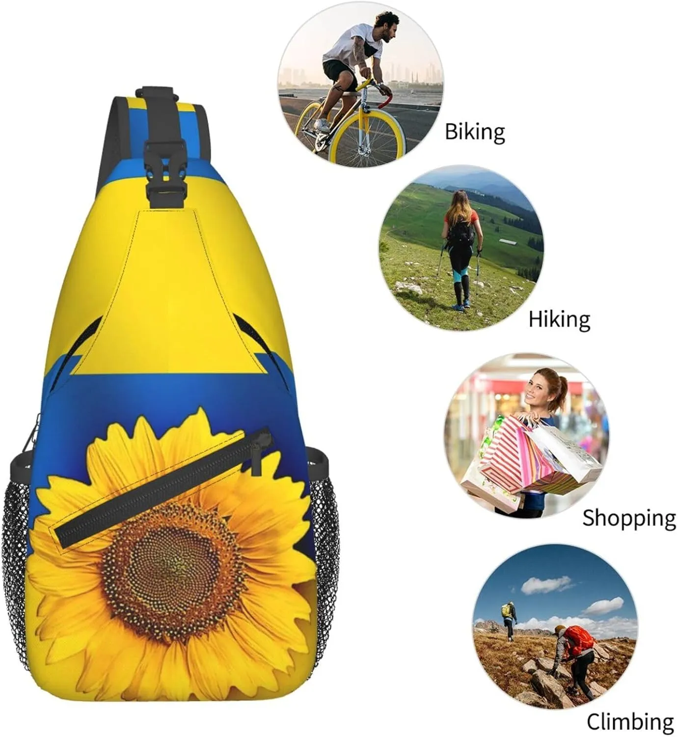 LGBT Rainbow Sling Bag Casual Chest Bags Adjustable Crossbody Bag Shoulder Backpack For Travel Hiking