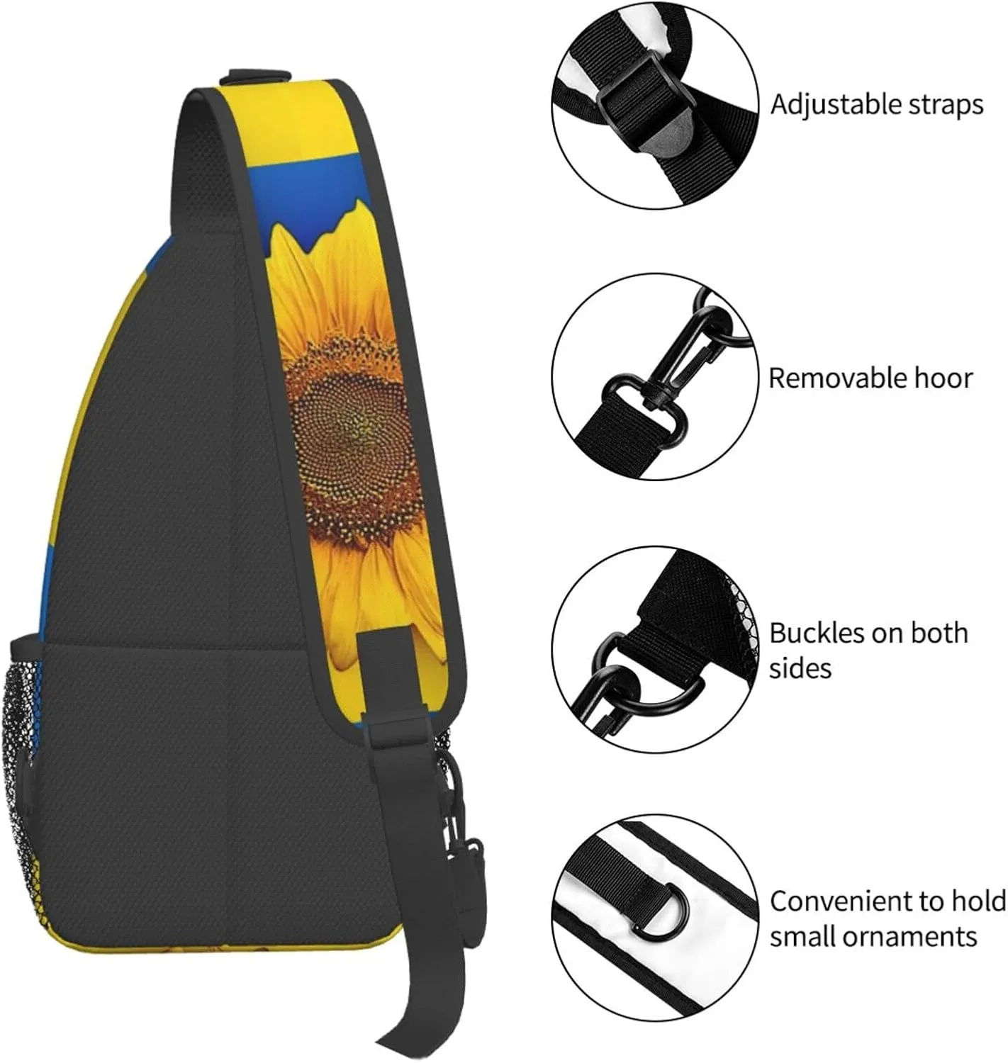 LGBT Rainbow Sling Bag Casual Chest Bags Adjustable Crossbody Bag Shoulder Backpack For Travel Hiking
