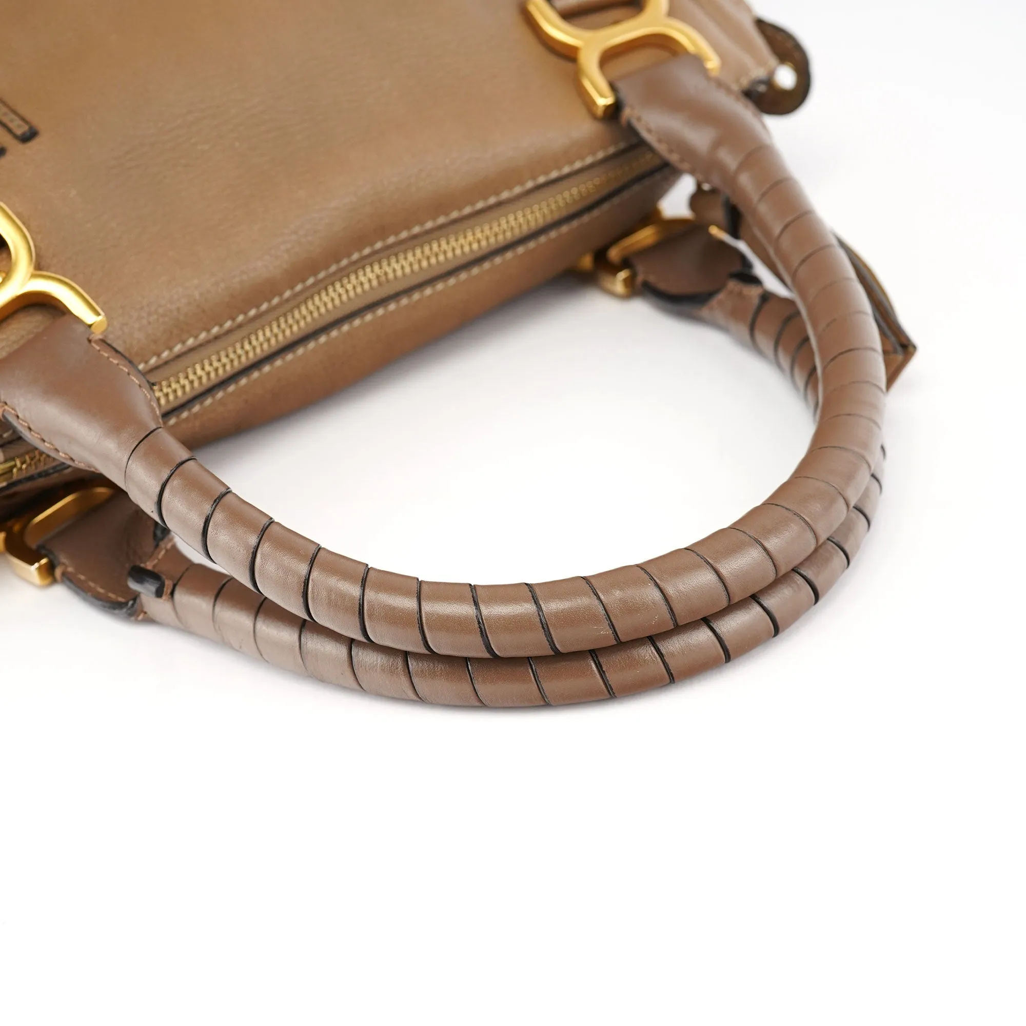 Light Brown Leather Marcie 2-Way Bag