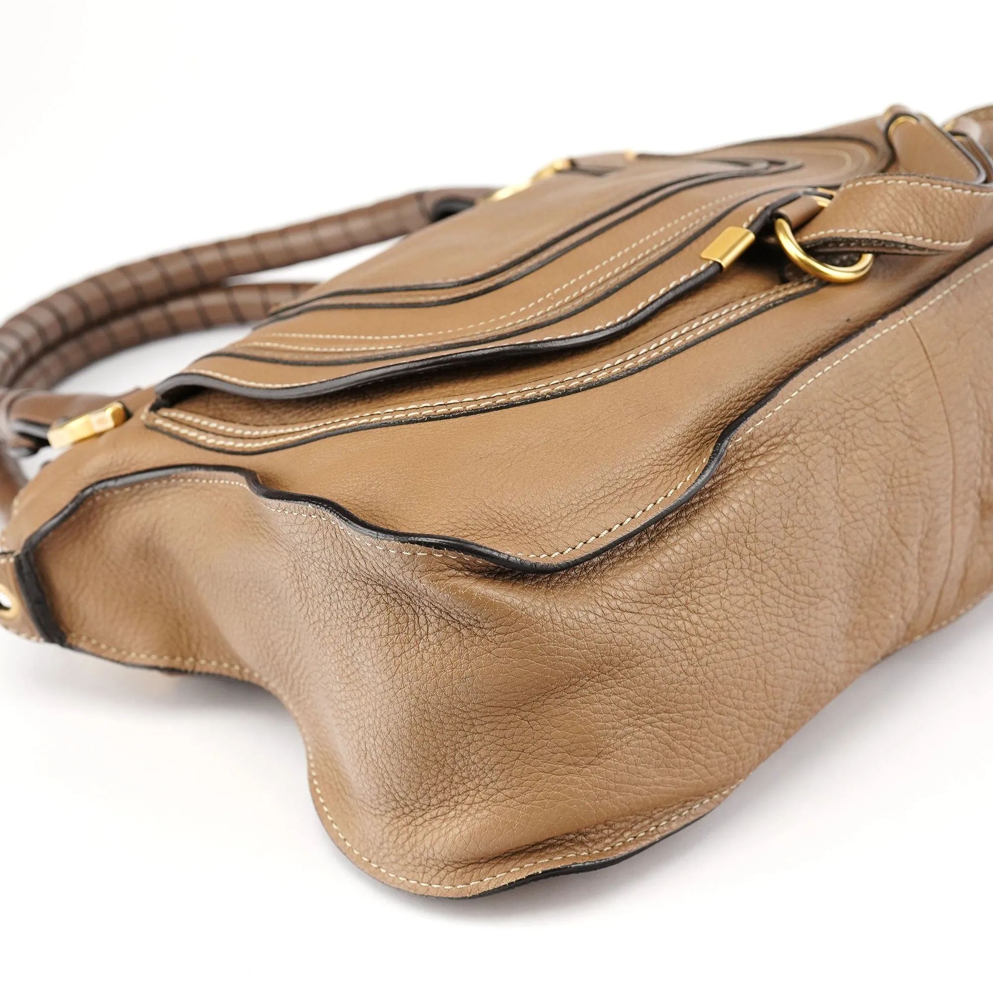 Light Brown Leather Marcie 2-Way Bag