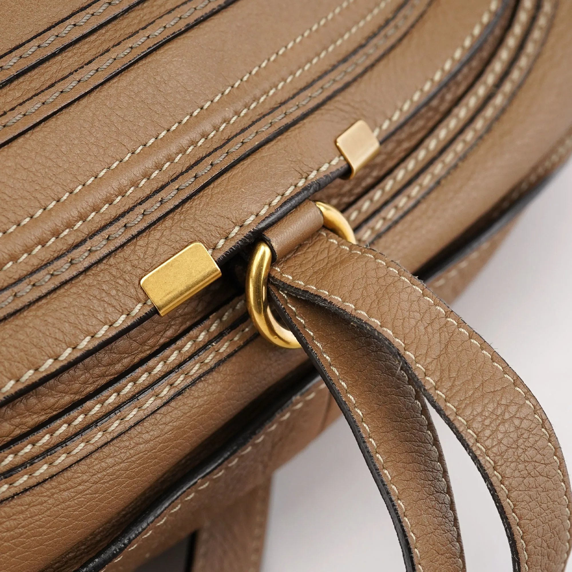 Light Brown Leather Marcie 2-Way Bag