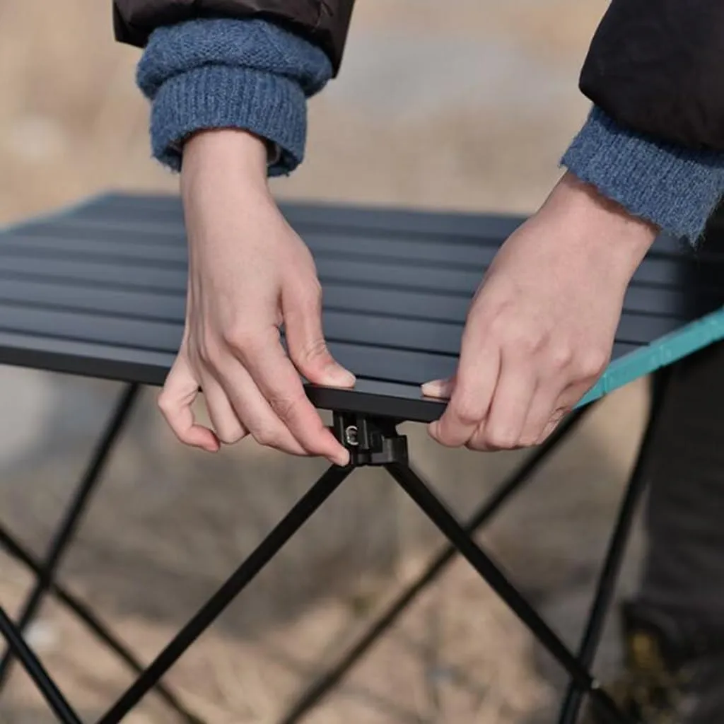 Lightweight Camping Table Folding Portable Camp Side Table Aluminum Carry Bag Outdoor Beach Table
