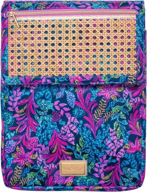 Lilly Pulitzer 14 Inch Laptop Case, Leatherette Computer Case with Pocket for Accessories, Padded Laptop Sleeve for 14" Computers and Tablets, Calypso Coast