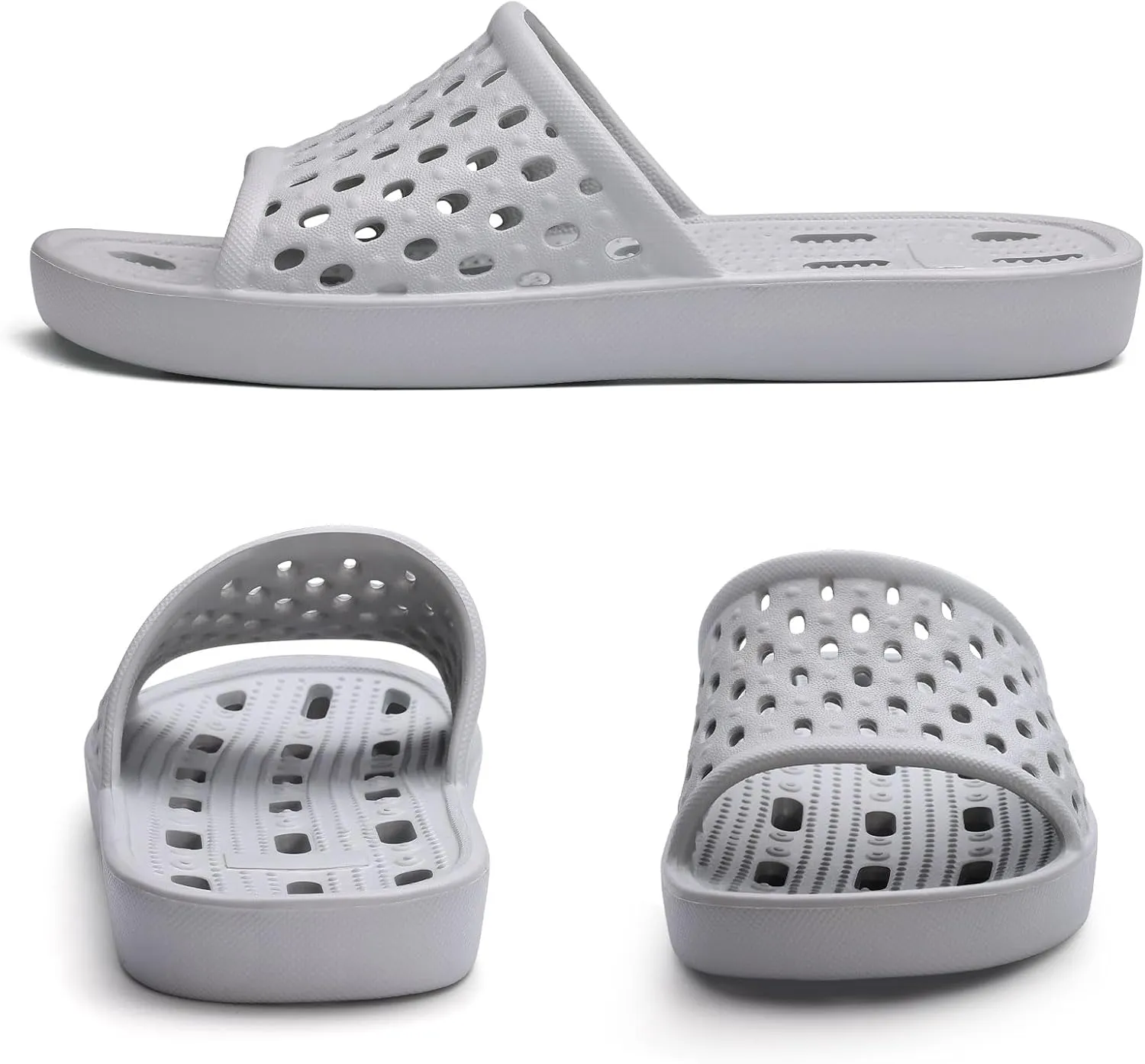 Litfun Shower Shoes for Women Non-Slip Quick Dry Shower Slippers Lightweight Pool Sandals with Drain Holes for College Dorm, Beach, Bathroom & Gym