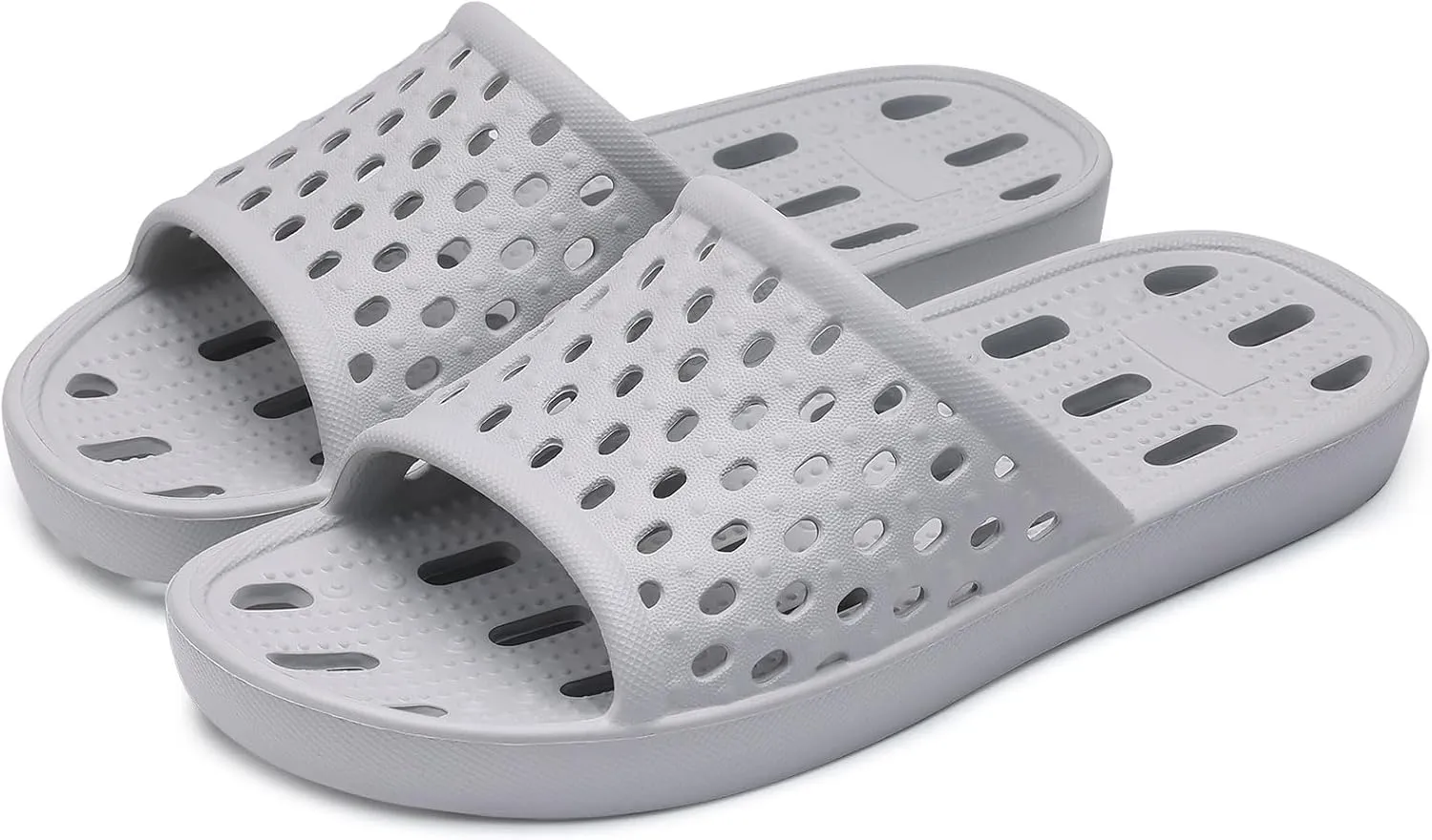 Litfun Shower Shoes for Women Non-Slip Quick Dry Shower Slippers Lightweight Pool Sandals with Drain Holes for College Dorm, Beach, Bathroom & Gym