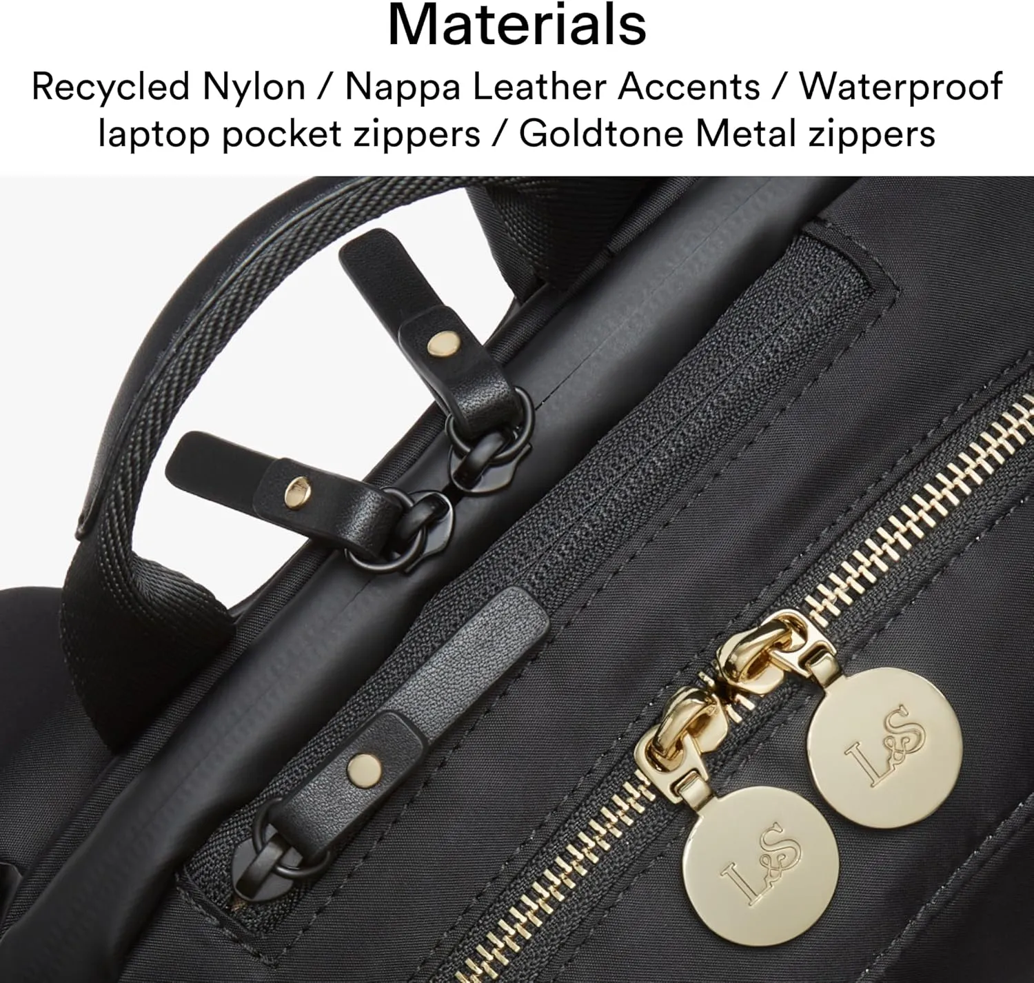 Lo & Sons Beacon Backpack - Chic Premium Travel Bag with 13" Laptop Compartment, Luggage Sleeve | Minimalist Bag for Women