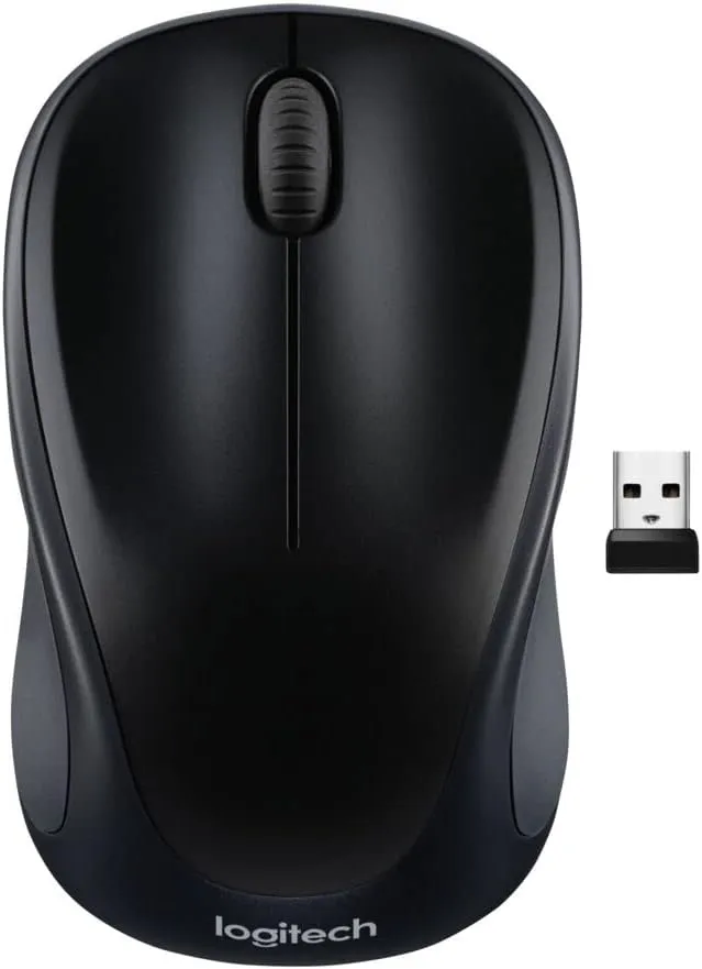 Logitech M317 Wireless Mouse, 2.4 GHz with USB Receiver, 1000 DPI Optical Tracking, 12 Month Battery, Compatible with PC, Mac, Laptop, Chromebook - Black