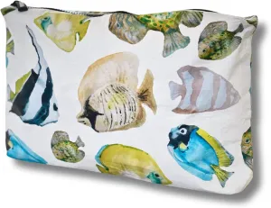 L'OLGA COLLECTION Mid Pouch|Lightweight Reusable Makeup Pouch, Toiletries |Splash-proof Cosmetic Bag, Packable & Travel Waterproof Beach Swimsuit Bathing Suit Bikini Zipper Pouch Gift for her (exotic)