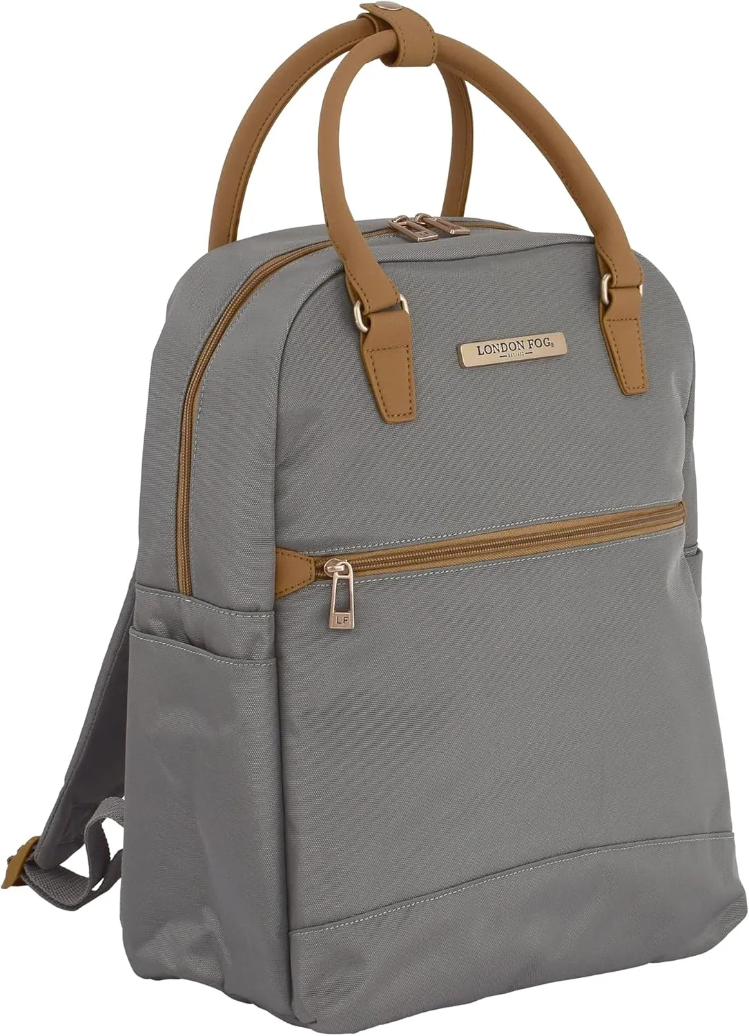 London Fog Regent Platinum 17" Commuter Backpack, Silver