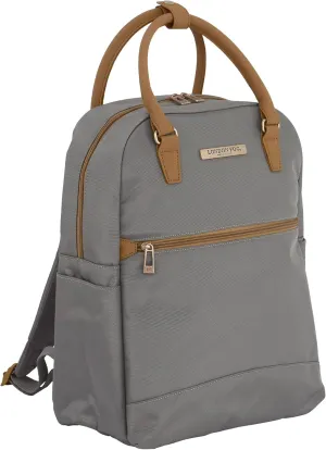 London Fog Regent Platinum 17" Commuter Backpack, Silver