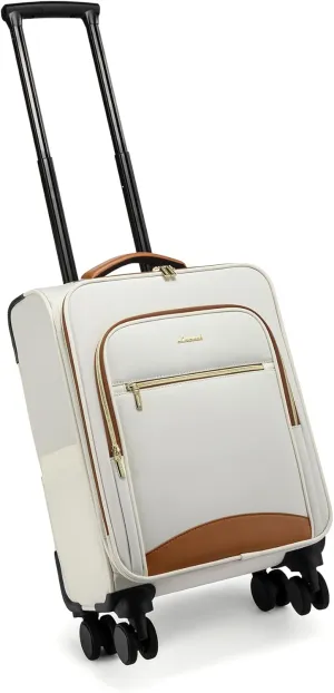 LOVEVOOK Carry On Luggage 22x14x9 Airline Approved, 20 Inch Softside Suitcases with Wheels, Lightweight Spinner Carry on Suitcase with TSA Lock, Water-Resistant Large Capacity Luggage for Travel