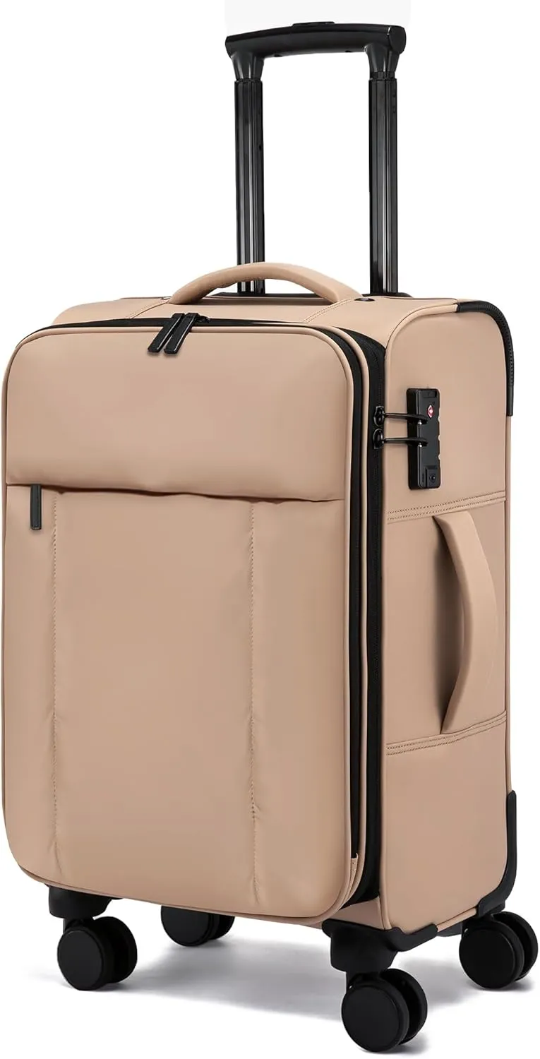 LOVEVOOK Carry On Luggage 22x14x9 Airline Approved,20 Inch Softside Suitcases with Wheels,Lightweight Spinner Carry on Suitcase with TSA Lock,Soft Water-Resistant Large Capacity Luggage for Travel