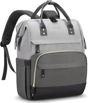 LOVEVOOK Laptop Backpack for Women, 15.6 Inch Work Business Backpacks Purse with USB Port, Large Capacity Nurse Bag College Bookbag for School, Waterproof Casual Daypack for Travel