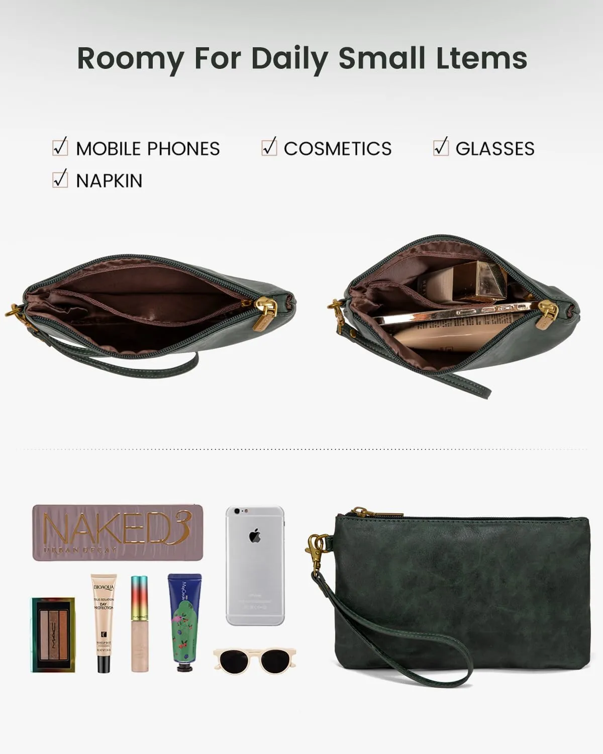 LOVEVOOK Laptop Tote Bag for Women, Vintage Leather Work Bags 15.6 inch Laptop Bag, Waterproof Computer Bag Business Office Briefcase, Green