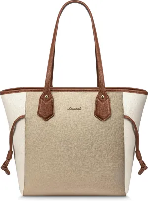 LOVEVOOK Leather Tote Bag for Women, Lightweight Large Handbag, Waterproof Tote Purse, Ideal for Work, College and Gift